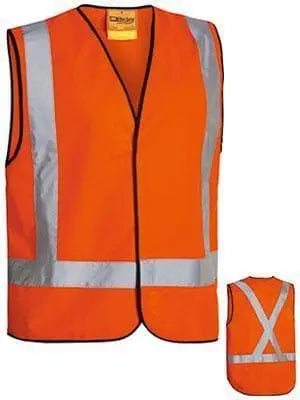 Bisley Workwear Hi Vis Vest X Back Tape BT0347 Metro Workwear.